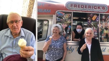 An ice-cream treat for Northwich care home Residents